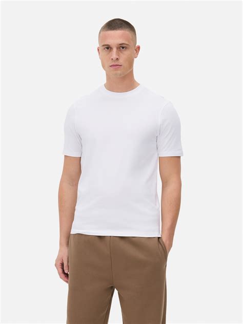Men's White Slim Fit T-Shirt | Primark