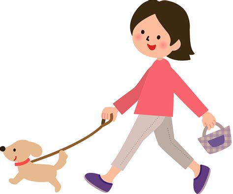 Free Clipart Walking Dog