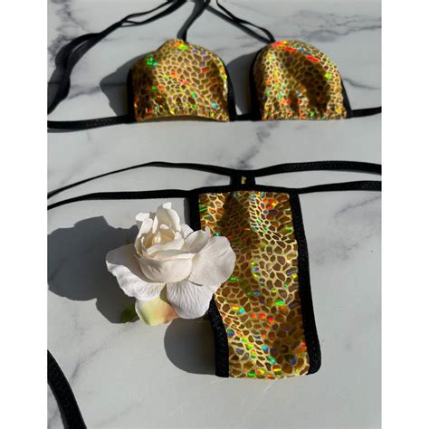 Leopard Tie Side Thong Micro Bikinis