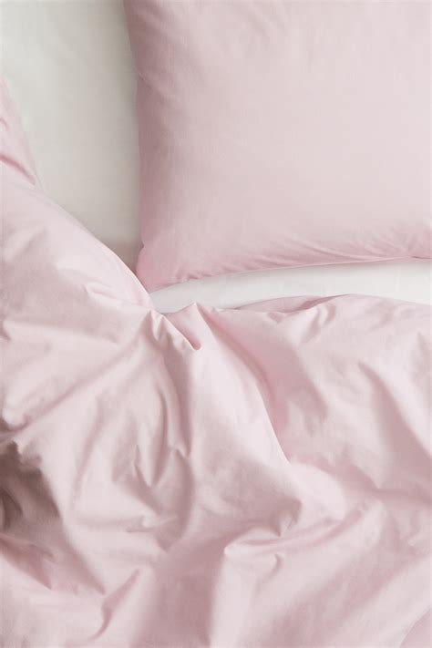 Light dusty pink Cotton Twin Duvet Cover Set at H&M Home | H&M CA