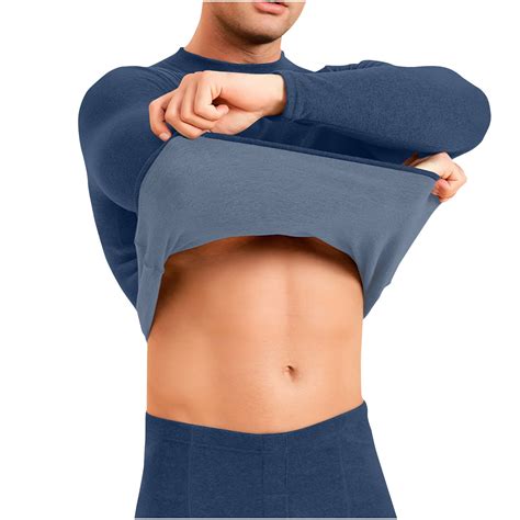 Pitauce Men's Silk Long Johns Thermal Underwear Soft Thermal Top and ...