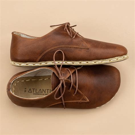 Mens Brown Oxfords Leather Barefoot Oxfords Wide Toe Box - Etsy
