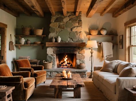 Living Room With Fireplace