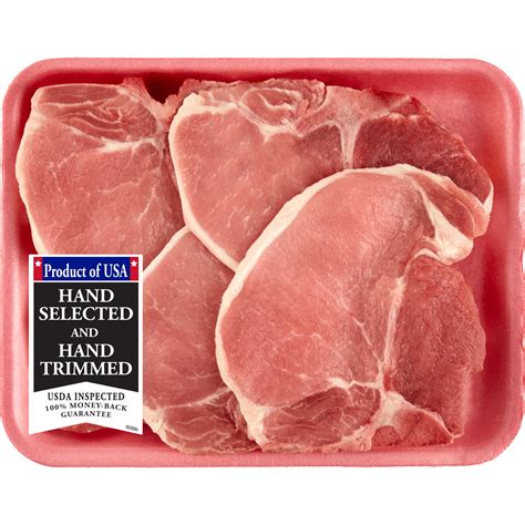 Pork Center Cut Loin Chops Thin Bone-In, 1.33 - 2.0 lb Tray - Walmart.com