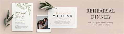 Rehearsal Dinner Invitations | Match Your Color & Style Free!