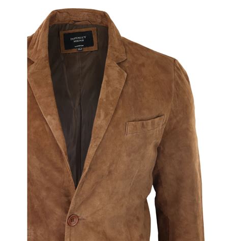 Men's Genuine Suede Blazer Style Jacket Leather | Infinity – TruClothing