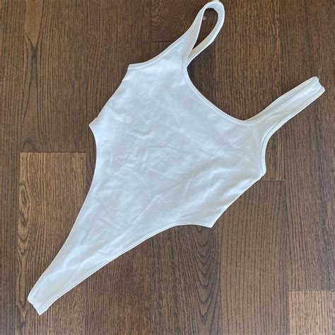 Women's White Swimsuit-one-piece | Depop