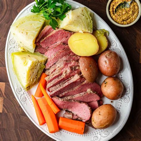 Traditional Irish Food Corned Beef And Cabbage