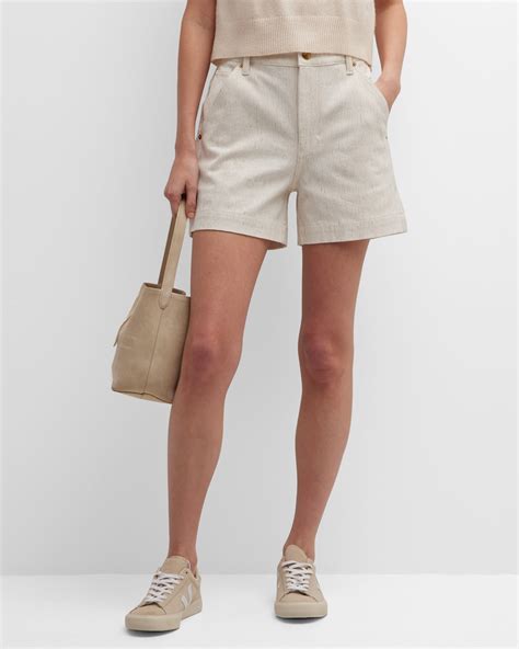 Grey/Ven Remi High-Rise Bermuda Shorts | Neiman Marcus