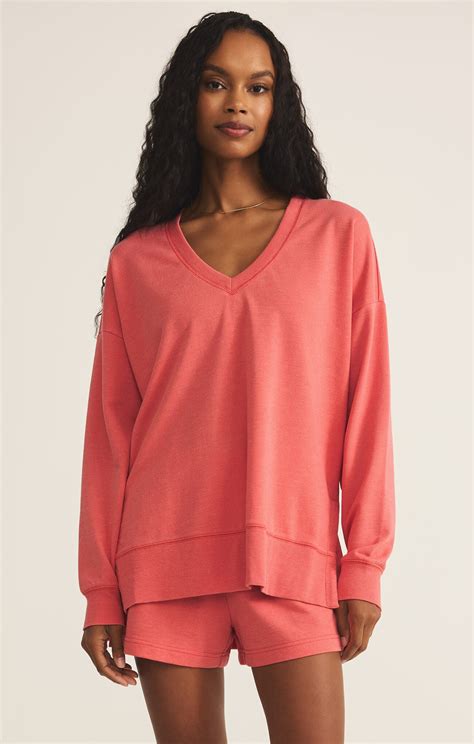 Z Supply Persimmon V-Neck Weekender - Coastal Closet