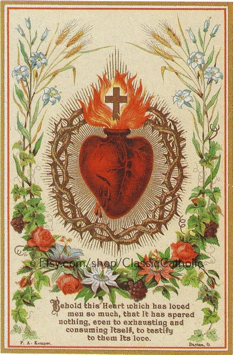 Vintage Sacred Heart Art