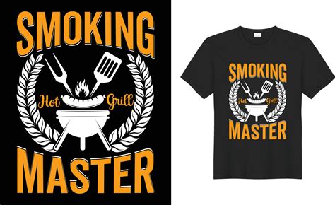 BBQ Grilling lover Funny retro vintage typography print Vector T-shirt design template. Smoking ...
