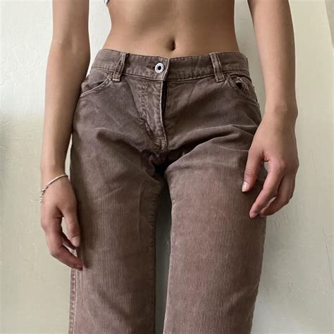 Ralph Lauren Low-Rise Corduroy Brown Pants - so so... - Depop