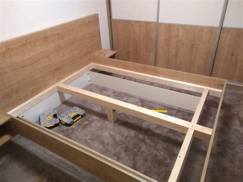 DIY Floating Bed Frame Construction