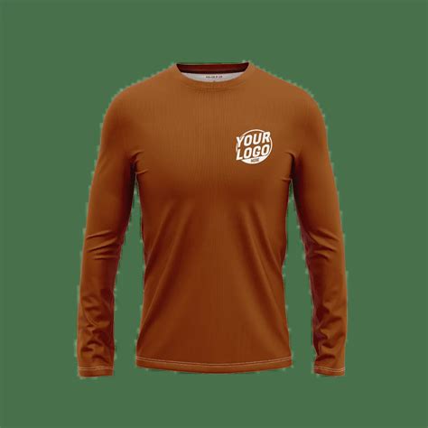 Custom Brown Long Sleeve Shirt - Polos R US
