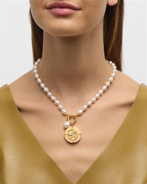 Dina Mackney Freshwater Pearl Charm Necklace | Neiman Marcus