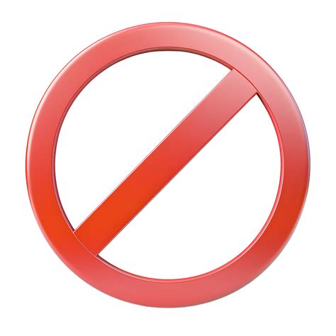 not allowed forbidden sign isolated on transparent background 48045339 PNG