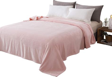 Amazon.com: Style Basics Silky Soft Thick Plush Bed Blanket (Light Pink ...