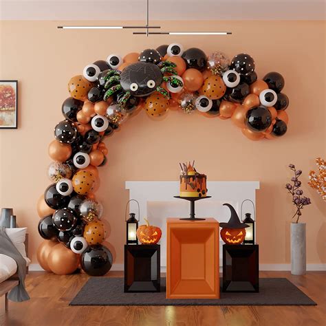 Halloween Balloon Arch Kit - 122 Pcs Halloween Balloon Garland, Orange ...