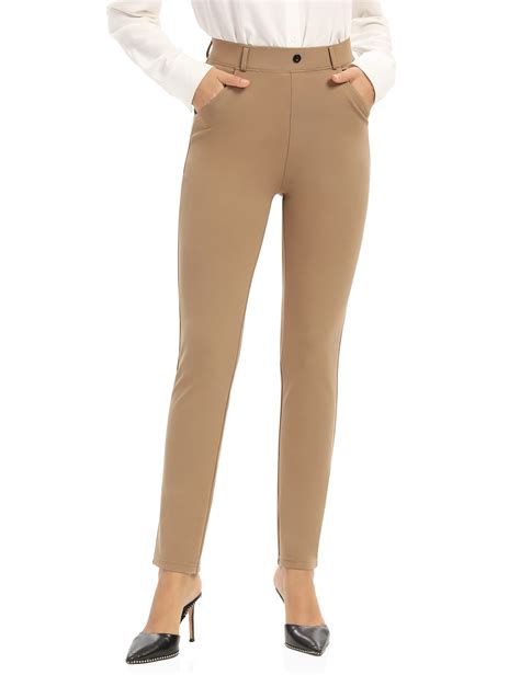 UUE Work Pants for Women Yoga Dress Pants Skinny Leg Stretch Pull On ...
