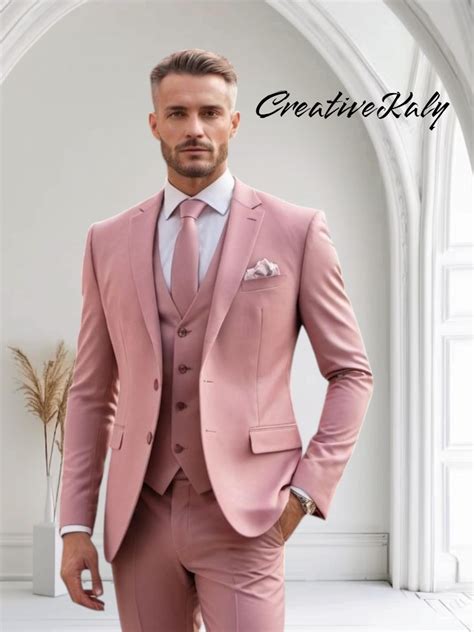 Discover 370 Men In Pink Suits and Elegant Pink Three-piece Suit for ...