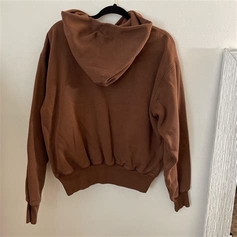 Brown Yeezy hoodie pullover brand-new worn one time... - Depop