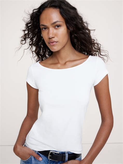 Refined Scoop-Neck T-Shirt | Banana Republic