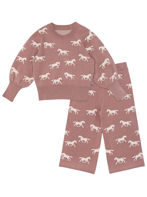 Modern Moments by Gerber Toddler Girl Jacquard Sweater Knit with Wide ...