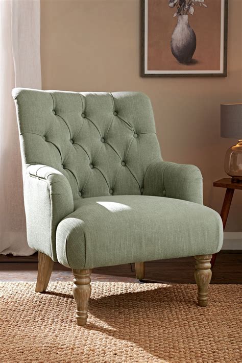 Green Accent Chair for Living Room Decor