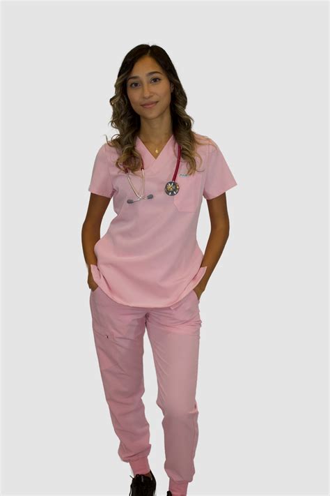Light Pink Scrub Top - PULSE SCRUBS CA