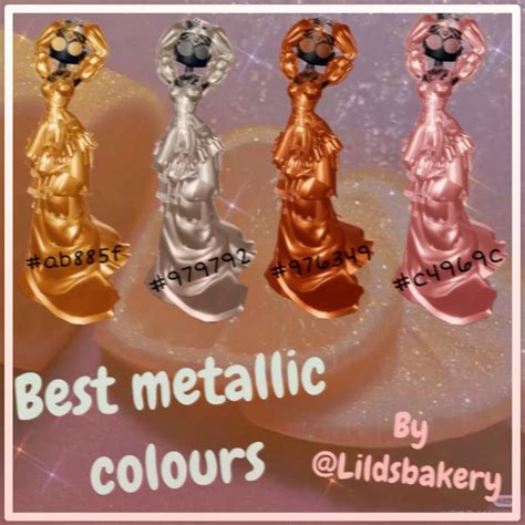 Dress to Impress - metallic hex codes