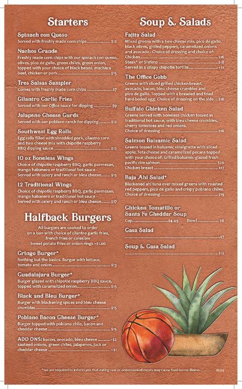 Menu | The Office Restaurant