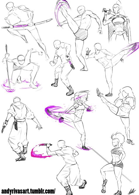 Draw The Blog — Feb Sketch Dump Post! :) | Poses de ação, Poses de luta, Desenho de poses
