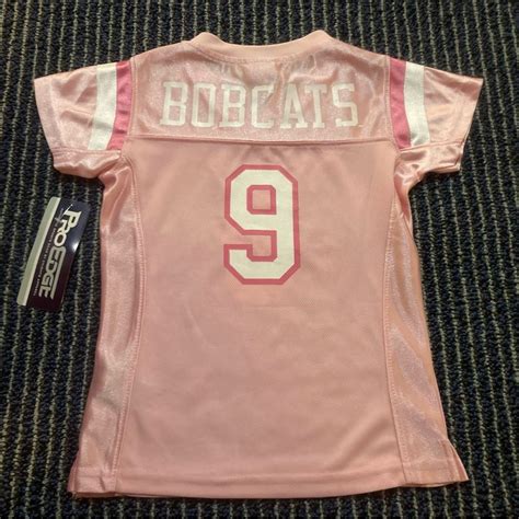 SOld! NWT GIRLS 4T Montana State Bobcats Pink Football Jersey. | Pink ...