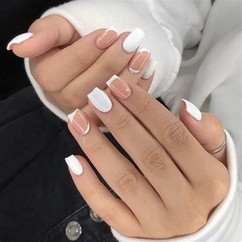 30 different white nail ideas to try in 2025 | White tip nails, White ...