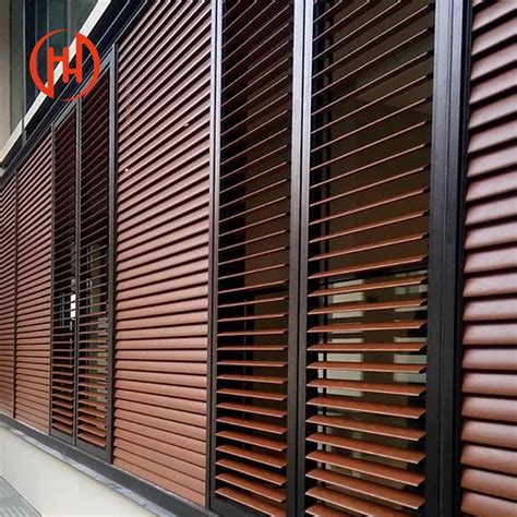 Electric Aluminium Motorized Louver Window Customized Architectural Aluminium Louver for Office ...