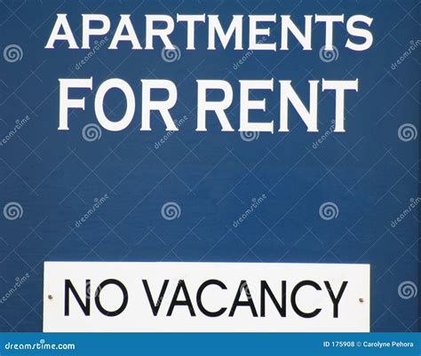 No Vacancy stock photo. Image of occupied, rent, flat, availability ...
