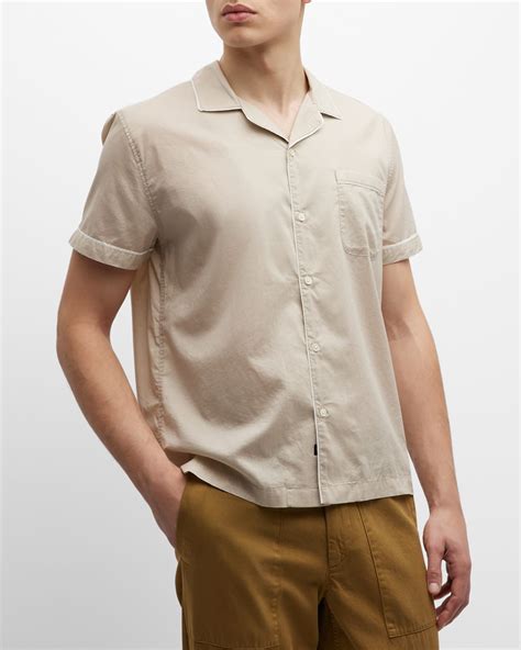Ksubi Men's Flower-Print Tencel Camp Shirt | Neiman Marcus
