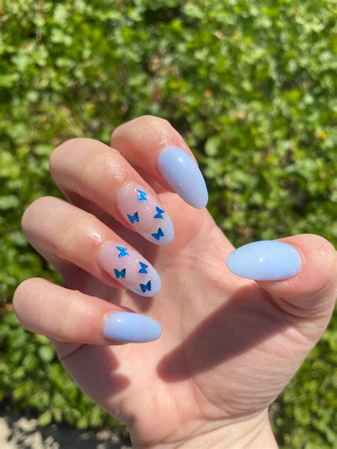 Blue Butterfly Nails: Springs MustHave Mani