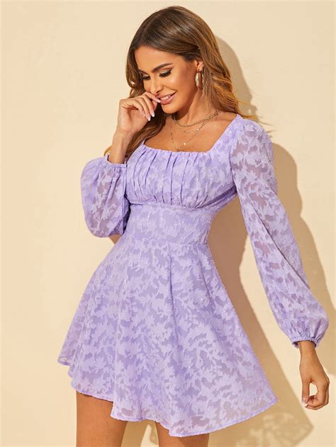 SHEIN USA | Purple dress casual, Purple short dress, Purple summer dress