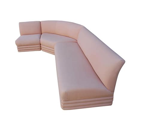 Mid-Century Modern Curved Sectional Sofa in Pink at 1stDibs | pink ...