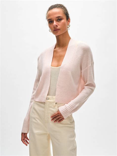 White +Warren Cashmere Featherweight Cardigan- Pink Sand – By Request