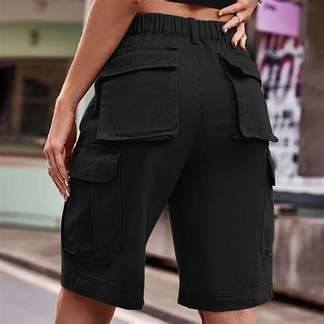 Black Cargo Shorts For Women