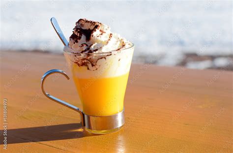 Italian hot drink, Bombardino. Italy, Europe. Stock Photo | Adobe Stock