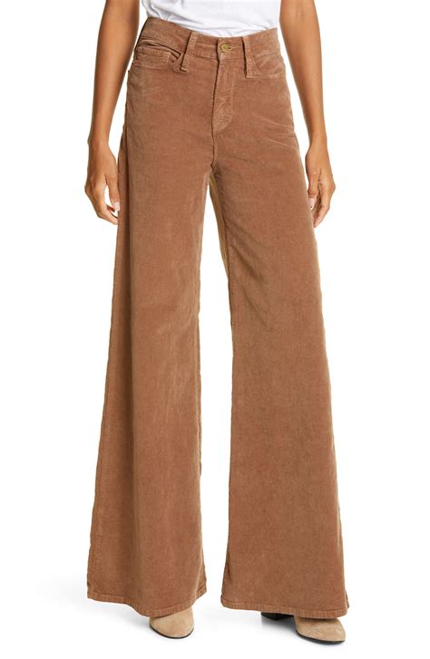 Women's Frame Le Palazzo High Waist Wide Leg Corduroy Pants, Size 25 ...