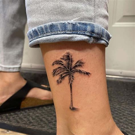 Palm Tree Tattoo Ankle