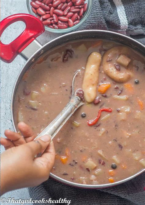 Jamaican Red Peas Soup Without Meat - That Girl Cooks Healthy
