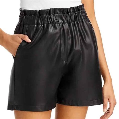 Buy Black Leather Shorts for Women Online at Best Price