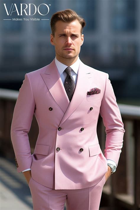 Versatile Light Pink Double Breasted Suit for Men - Groomsmen Outfit ...