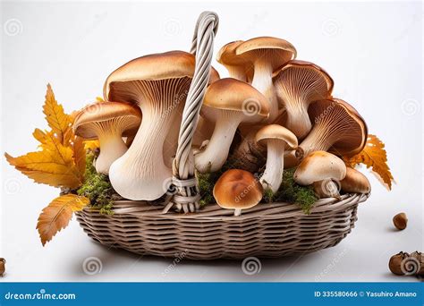 Generated Image Harvested Mushrooms Stock Photo - Image of cooking ...